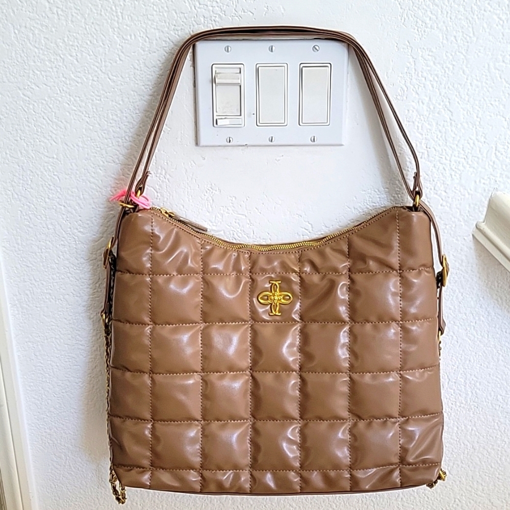 LIKE DREAMS quilted convertible shoulder bag.